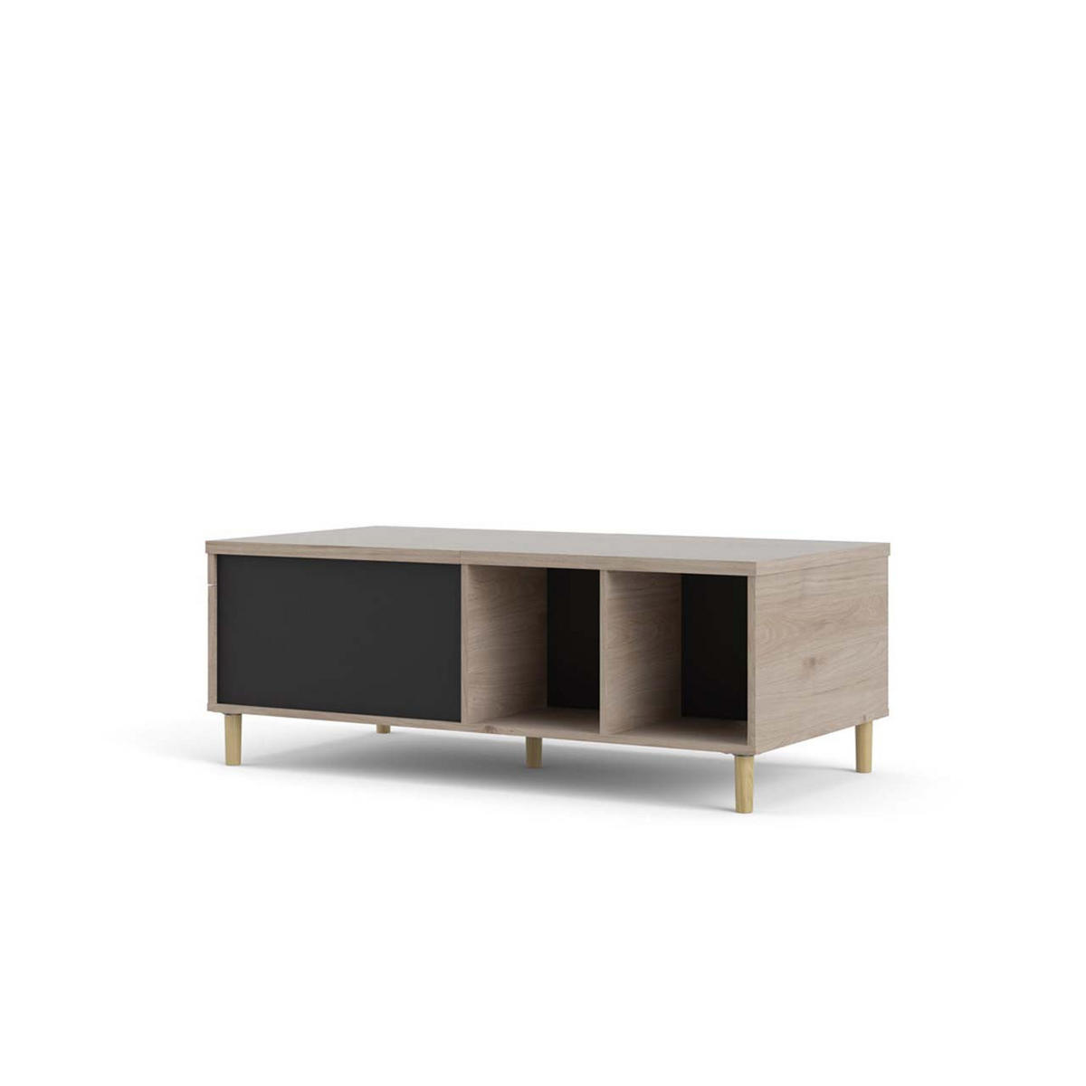 COUCHTISCH Schwarz - Schwarz, Holzwerkstoff (61/120/45cm) - ebuy24