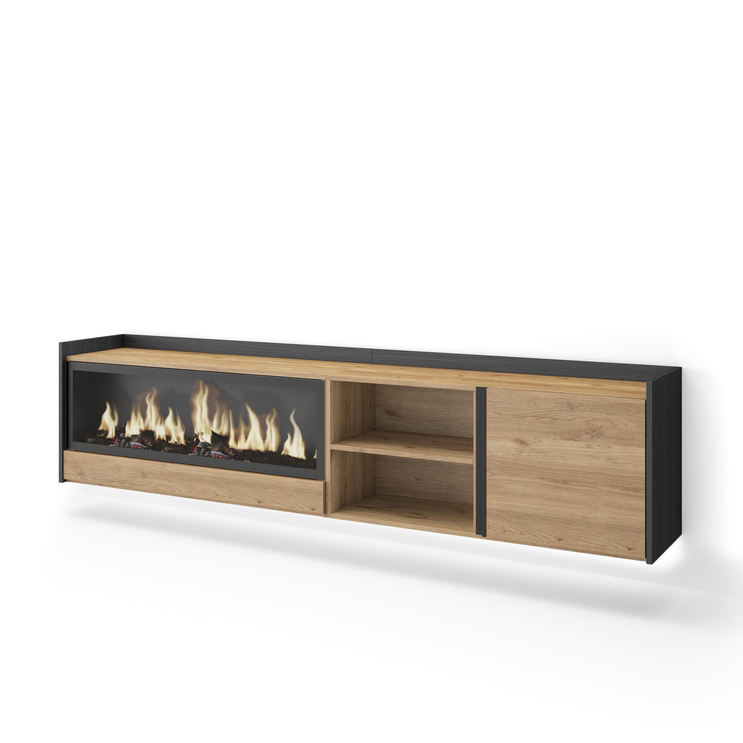 Skraut Home Lowboard, Eiche 212x50x35 cm