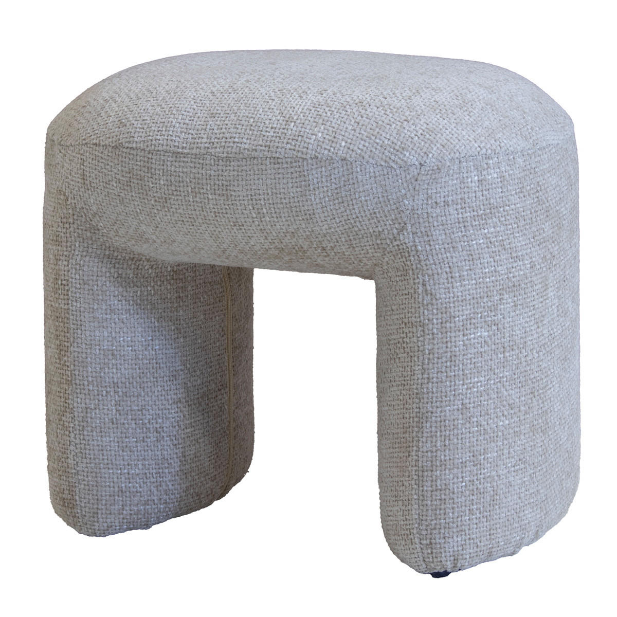 HOCKER aus Stoff 47x42x42cm, taupe - Taupe, Textil (47/42/42cm) - Giga Meubel