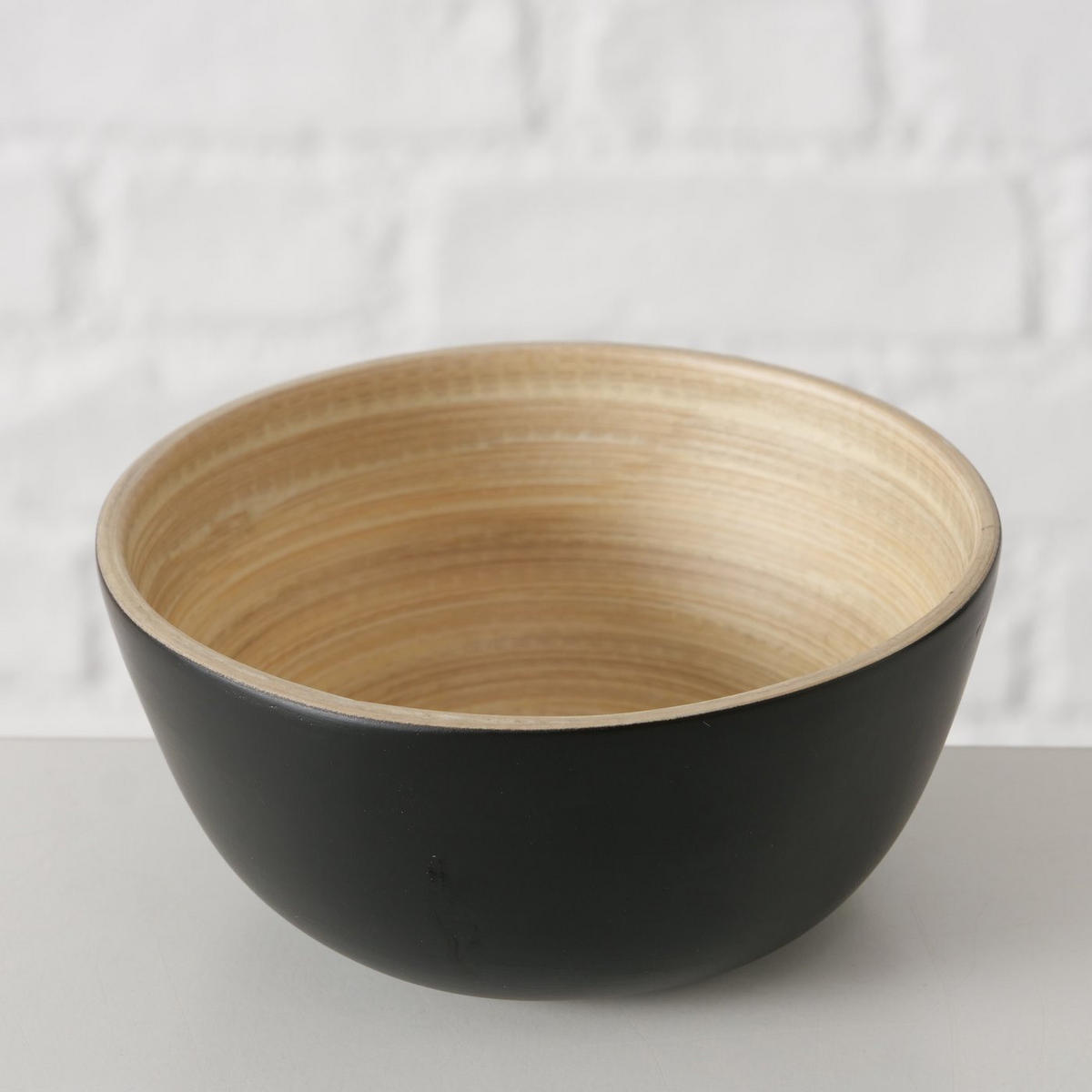 BAMBUSSCHALEN für Bowls BAMBO - Schwarz, Naturmaterialien (10cm) - Boltze Home