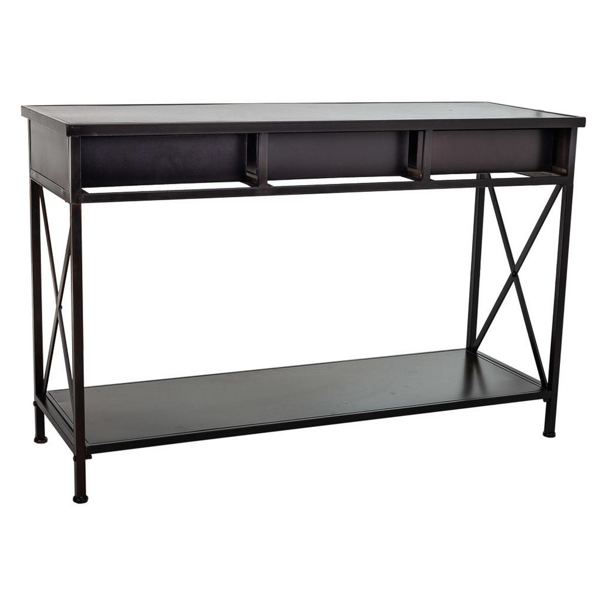 KONSOLE aus Metal 125x42x81 cm - Braun, Metall (42/125/81cm) - Wanderlust