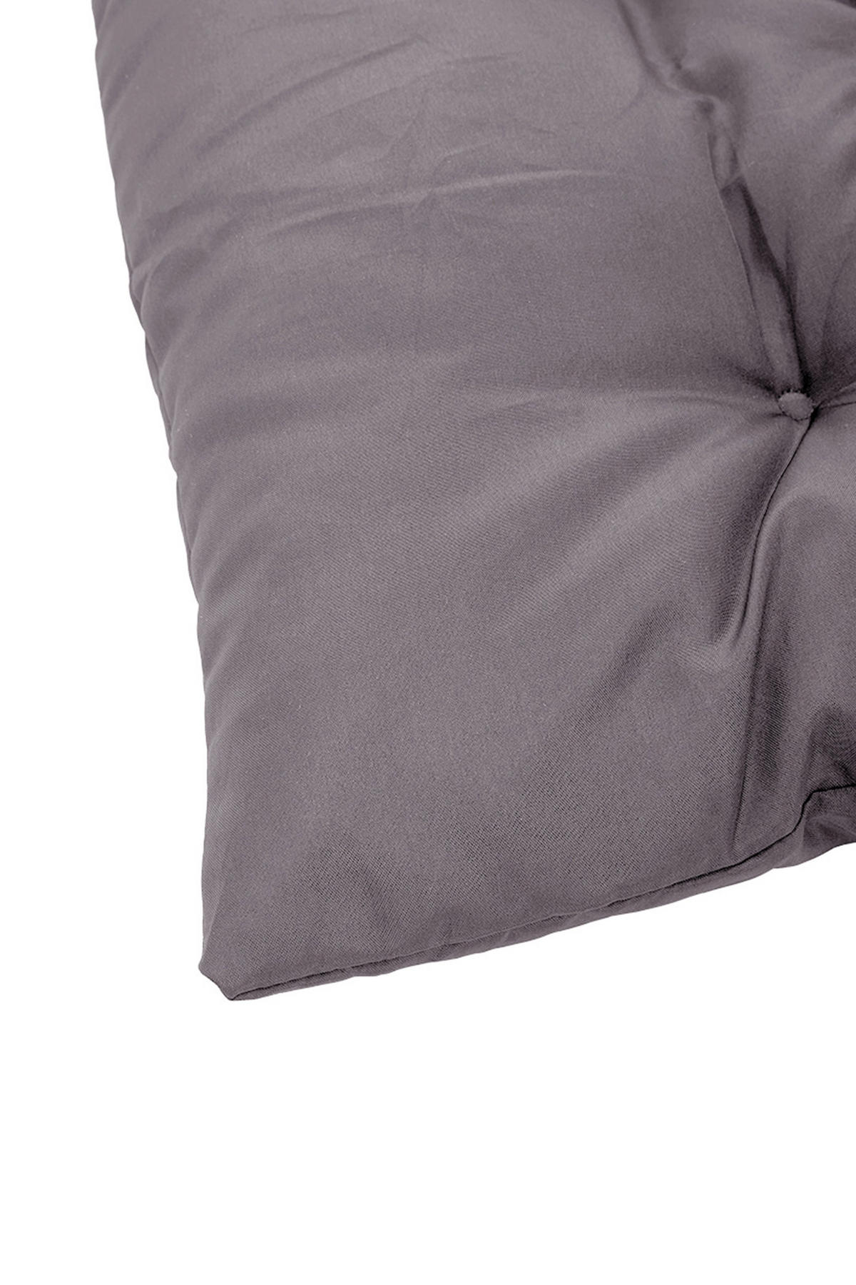 SITZKISSEN für Gartenbänke aus Polyester PP-Baumwolle in Dunkelgrau Leicht und tragbar 120 cm B x 50 cm T - Dunkelgrau, Textil (50/120cm) - Livingandhome