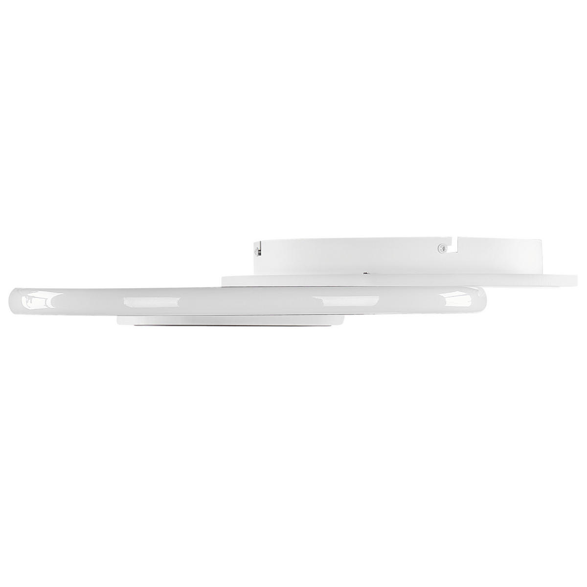 DECKENLEUCHTE Zami 43/53/3 cm - Schwarz, Kunststoff (43/53/3cm) - Beliani