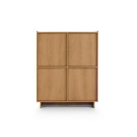 KOMMODE ZENITH 98/124/39cm mit Schubladen 4 Türen Braun - Braun, Holzwerkstoff (98/124/39cm) - MASSENO