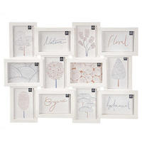 MULTIRAHMEN für 12 Fotos 10/15 cm - Weiß, Kunststoff (60/46.5/2.5cm) - Giftdecor