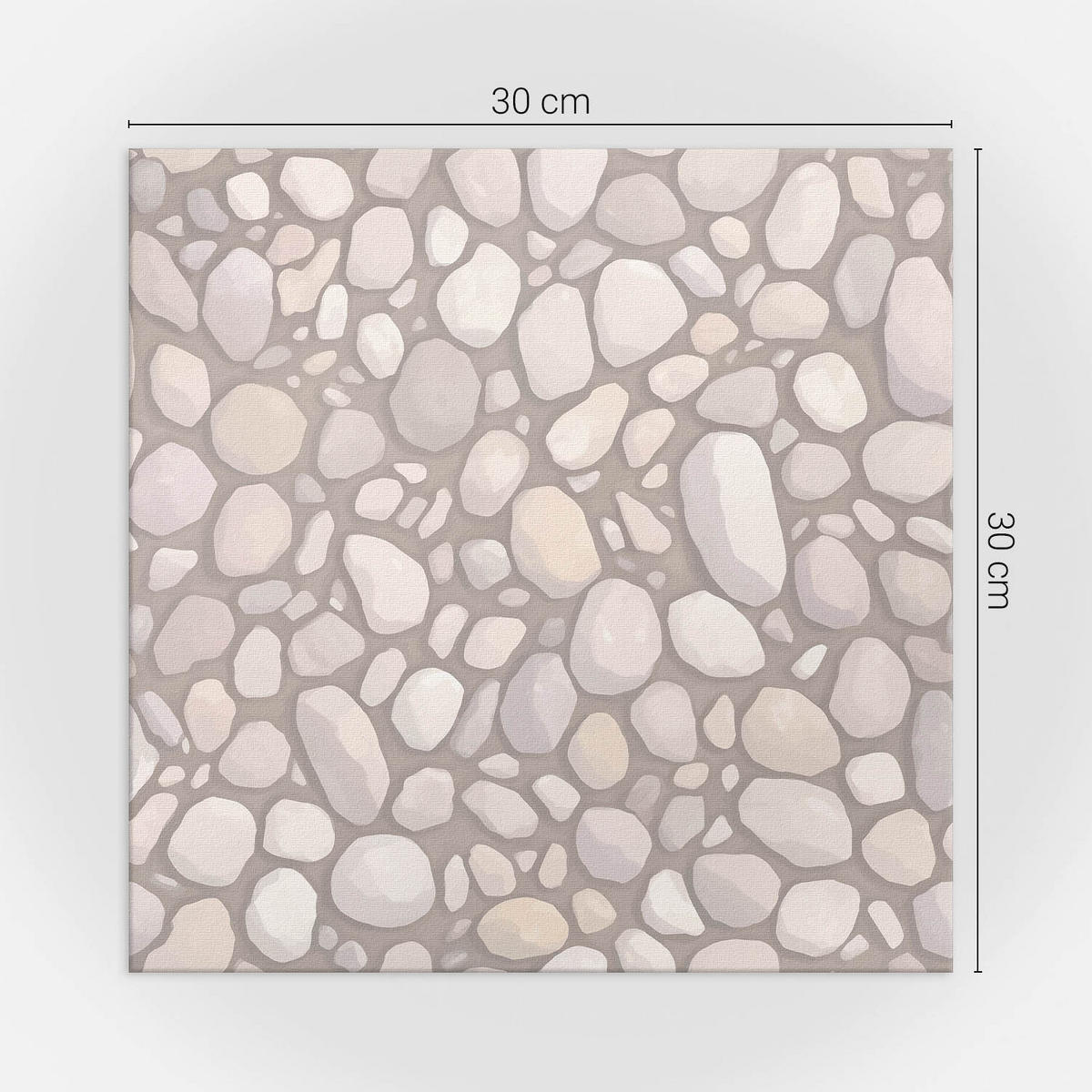 WANDPANEEL 9 Stück 30x30 cm selbstklebend Ciottolo - Ecru, Kunststoff (30/1.6/30cm) - Wallfluent