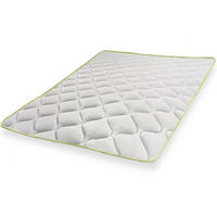 KÜHLENDER Topper mit Elastikbändern 160x200 | Matratzenauflage mit Cooler-Technologie und orthopädischen Eigenschaften | Höhe 4 cm - Weiß, Textil (160/200cm) - The White Stone