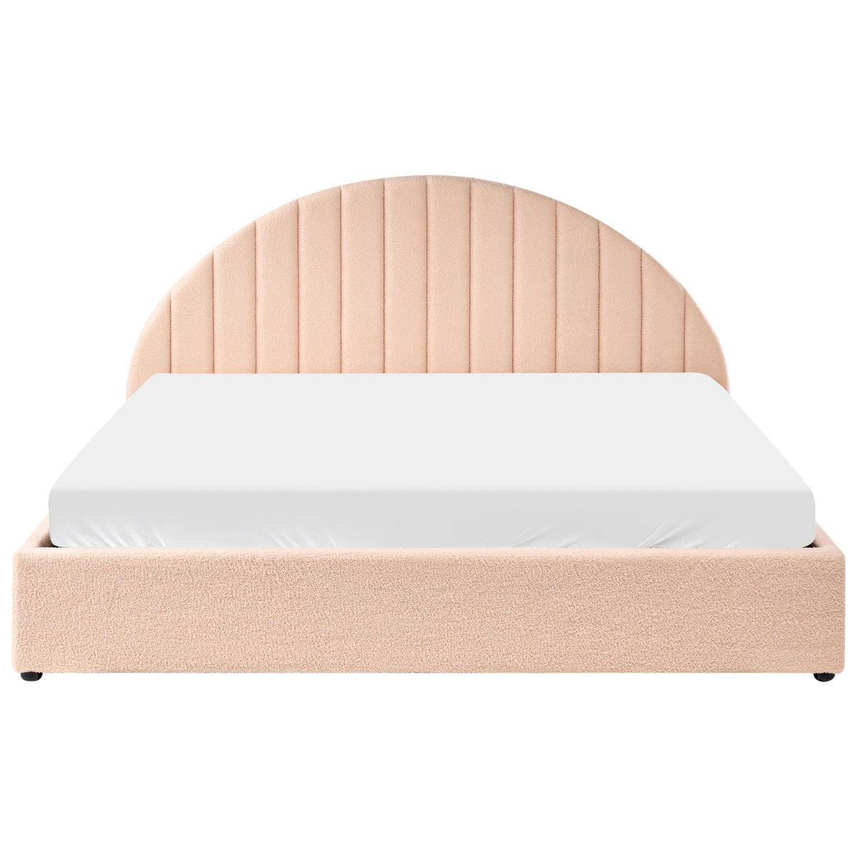 BETT mit Stauraum 180/200 cm Pfirsichrosa Chadenet - Pink, Textil (180/200cm) - Beliani