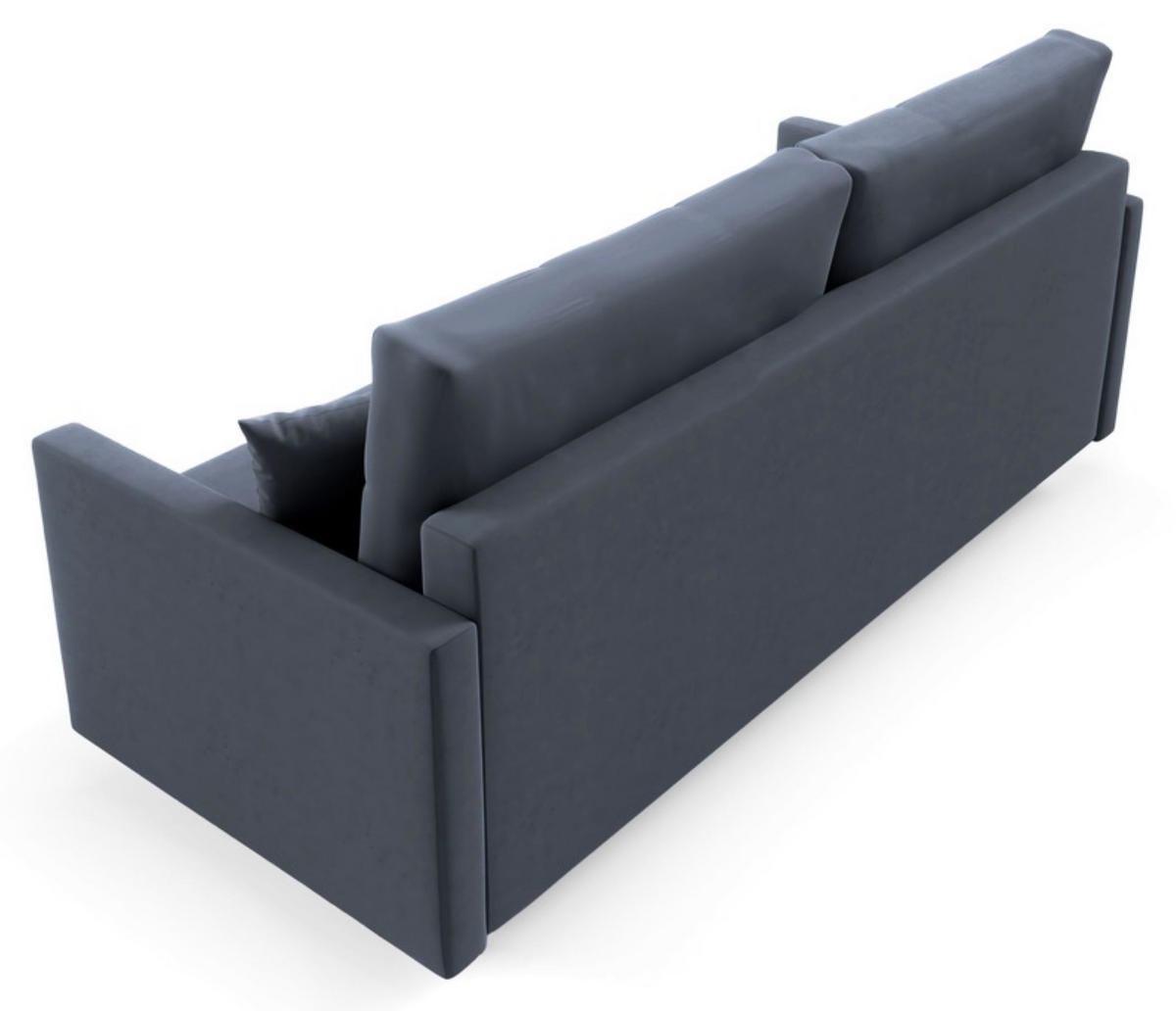 SCHLAFSOFA ARO, Sofa mit Schlaffunktion und Bettkasten, Veloursstoff, Frabe: Grau - Grau, Textil (217/100/87cm) - Sepro Meble