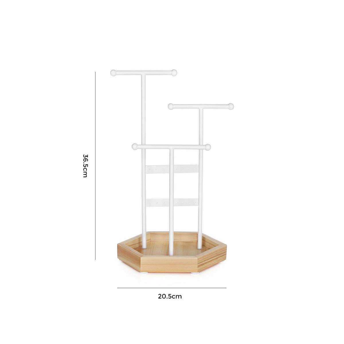 SCHMUCKSTÄNDER SCHMUCKHALTER - Weiß, Holz (18/20.5cm) - Hansiro