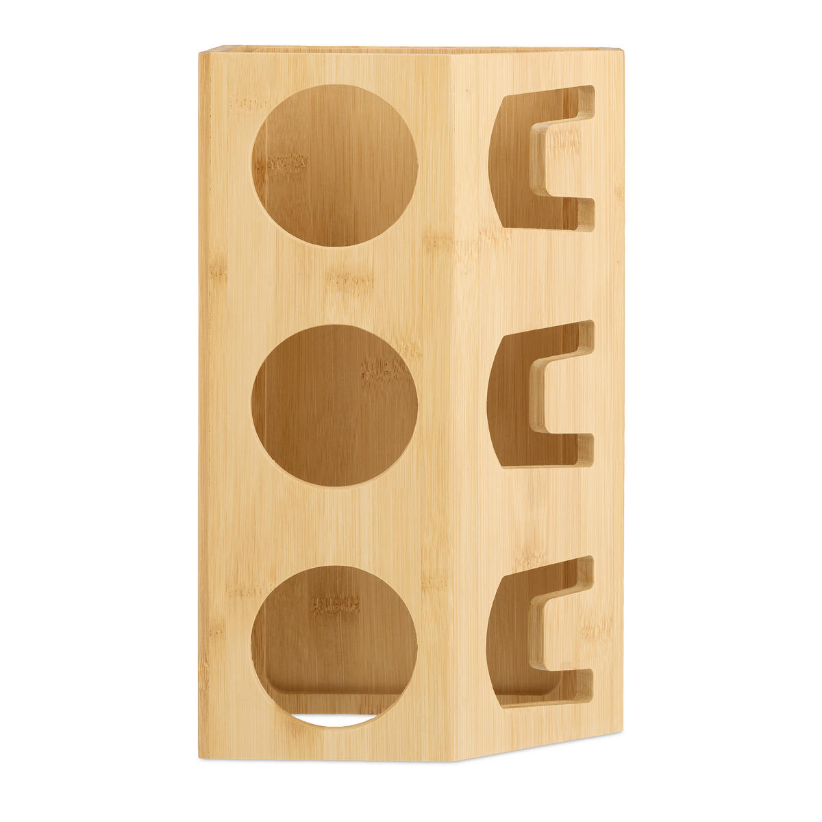 DRŽIAK na fľaše - svetlohnedá, drevo (30/13/17.5cm) - Relaxdays