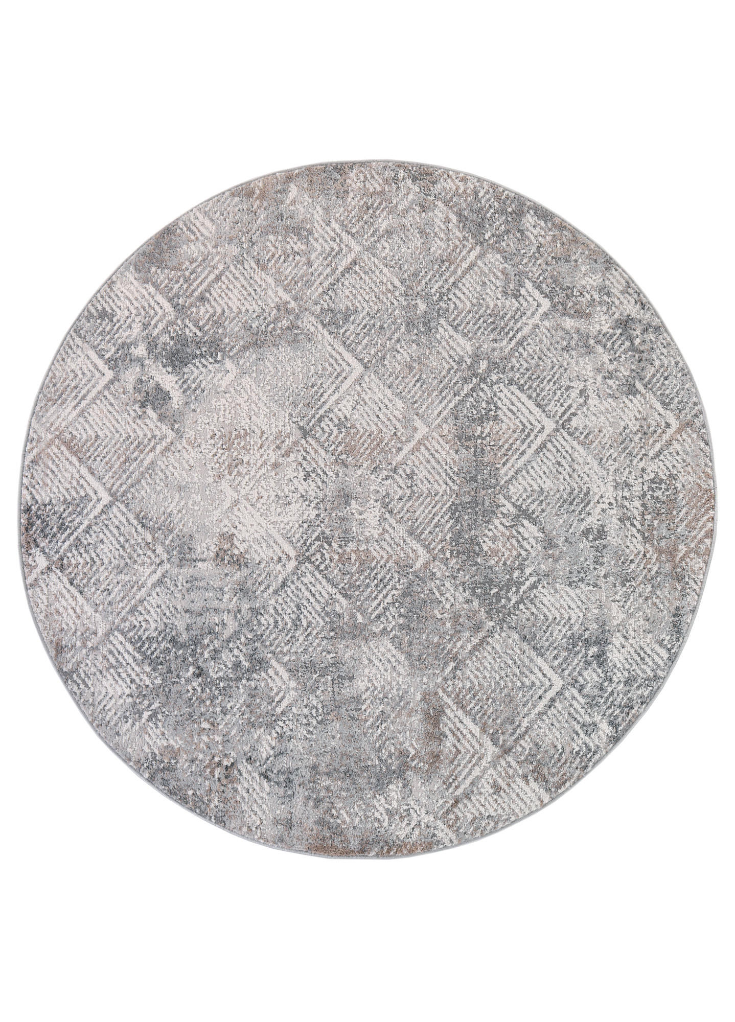 TEPPICH VALLEY Hellgrau Rund 240/240 cm - Hellgrau, Textil (240/240cm) - Tapiso