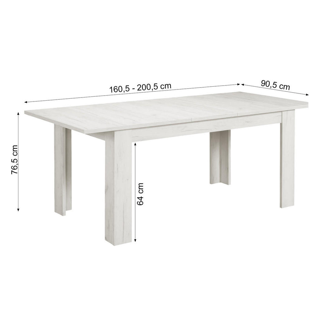 Thumbnail - Homestyle4u Esstisch, Weiß, Holz, Rechteckig,Rechteckig, 160x76x90 cm, Esszimmer, Tische, Esstische