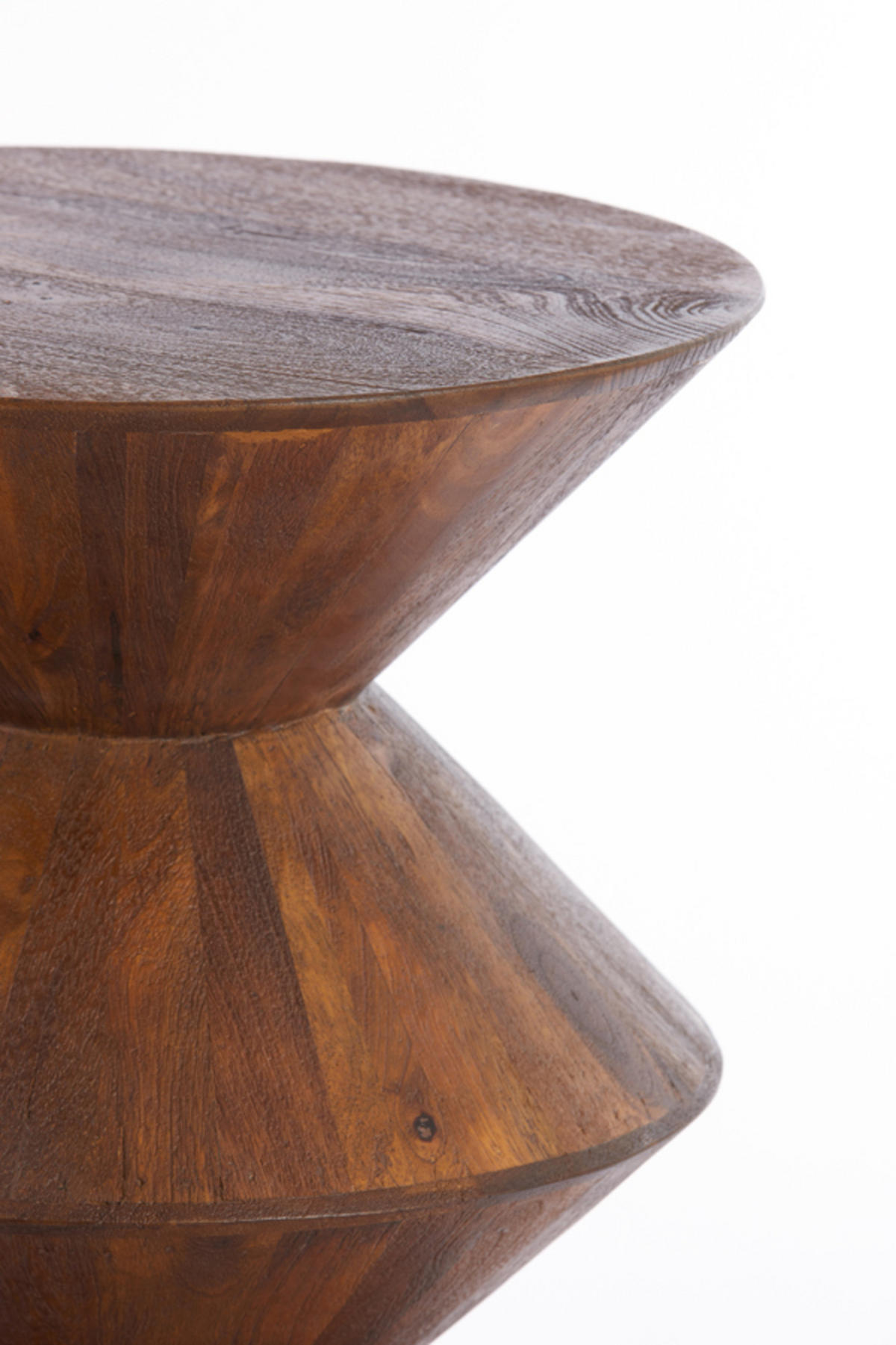 BEISTELLTISCH Larus Braun Ø40/50 cm - Dunkelbraun, Holz (40/40/50cm) - Light & Living