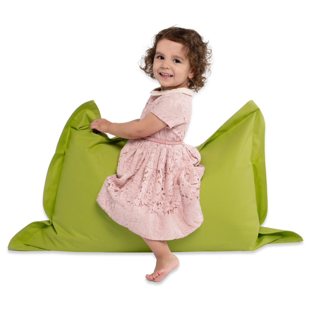 SITZSACK XXL 2er Set "Square" + "BeBi" - Grün, Textil (140/25/180cm) - Green Bean