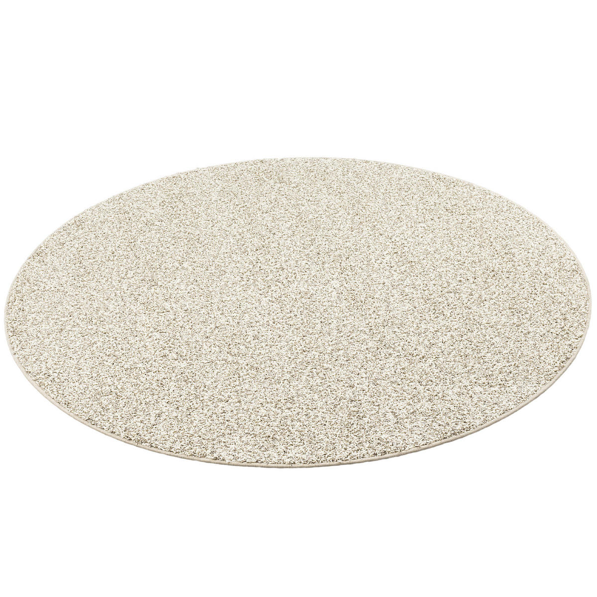 HOCHFLOR VELOURS TEPPICH MONA MIX RUND - Taupe, Textil (100/100cm) - Snapstyle