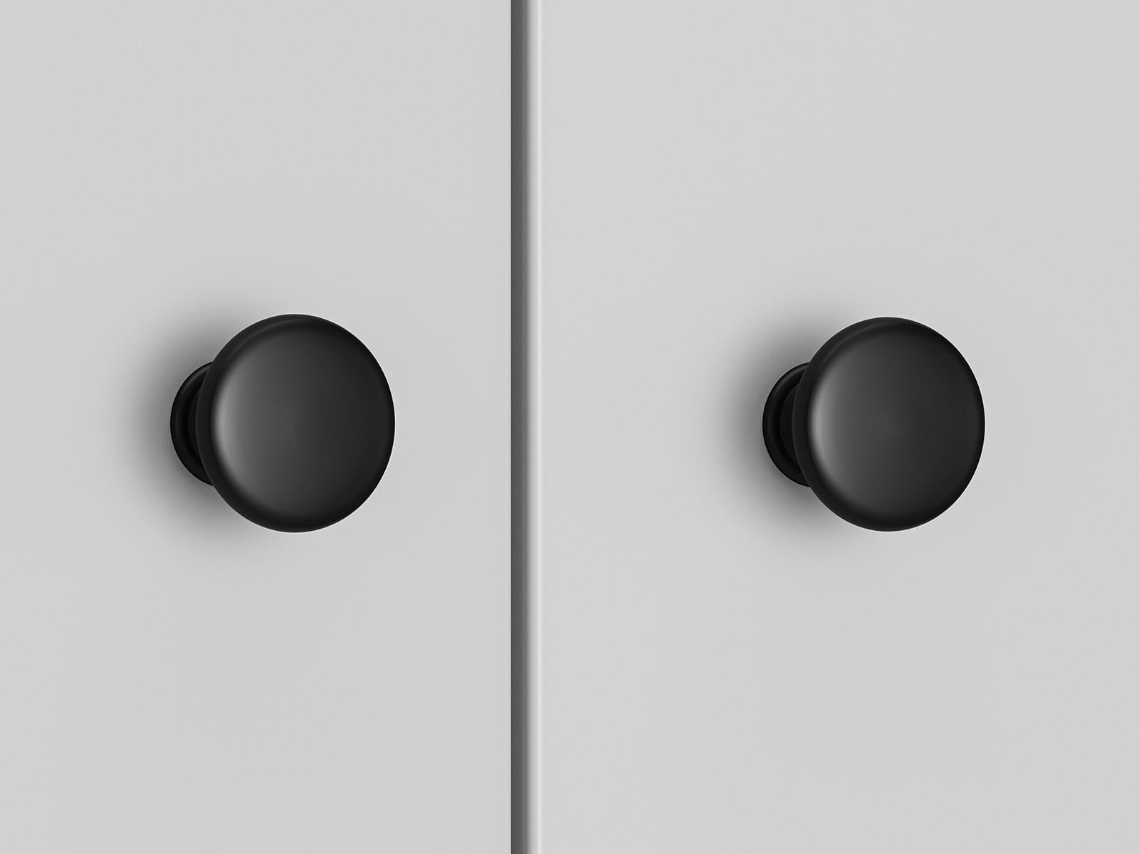 Thumbnail - Feldmann-Wohnen Kleiderschrank, Grau, Holz, 3 Fächer, Rechteckig, 127x201x52 cm, Schlafzimmer, Kleiderschränke, Drehtüre...