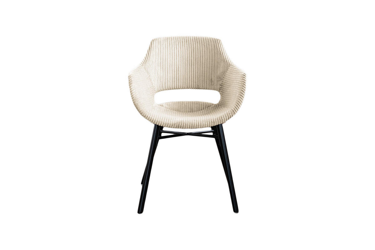 ESSZIMMERSTUHL ZAJA Cremeweiß Cord - Creme, Textil (57/81.5/59cm) - KAWOLA