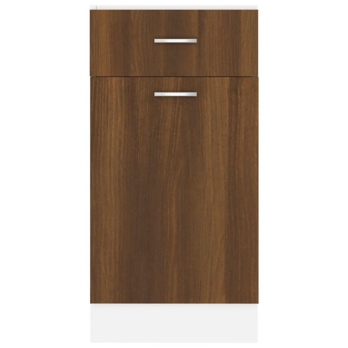 KÜCHENUNTERSCHRANK Lyon mit Schublade, Tür 40/46/81,5 cm aus Holzwerkstoff Braun Eichen-Optik Dekor - Dunkelbraun, Holz (40/81.5/46cm) - vidaXL