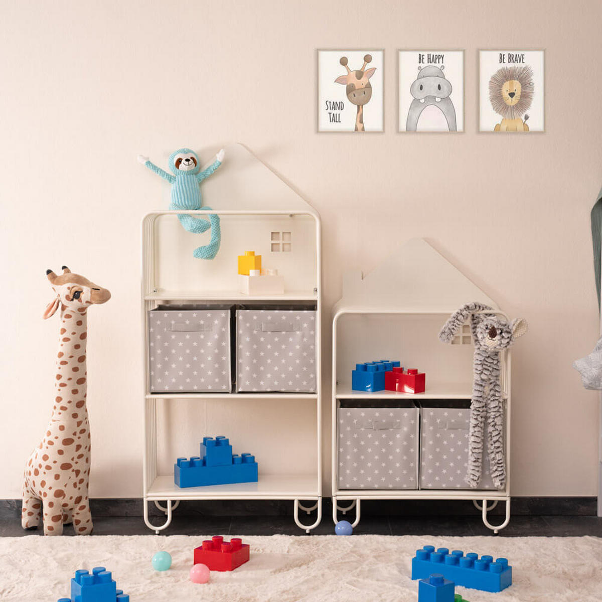 KINDERREGAL TODO - Weiß, S - Weiß, Metall (61/102/28cm) - Home Deluxe