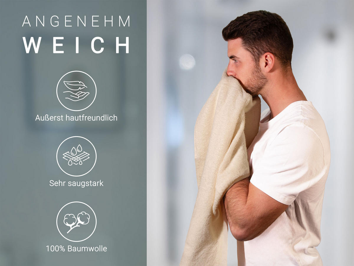 HANDTÜCHER, 6er-Set, 50x100 cm, 100% Baumwolle, Braun - Hellbraun, Textil (50/100cm) - Zollner