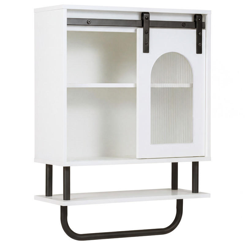 Costway Hängeschrank Weiß 50x70x20 cm