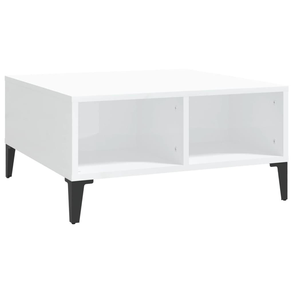 COUCHTISCH Hochglanz-Weiß 60x60x30 cm Holzwerkstoff - Weiß, Holzwerkstoff (60/60/30cm) - furnicato