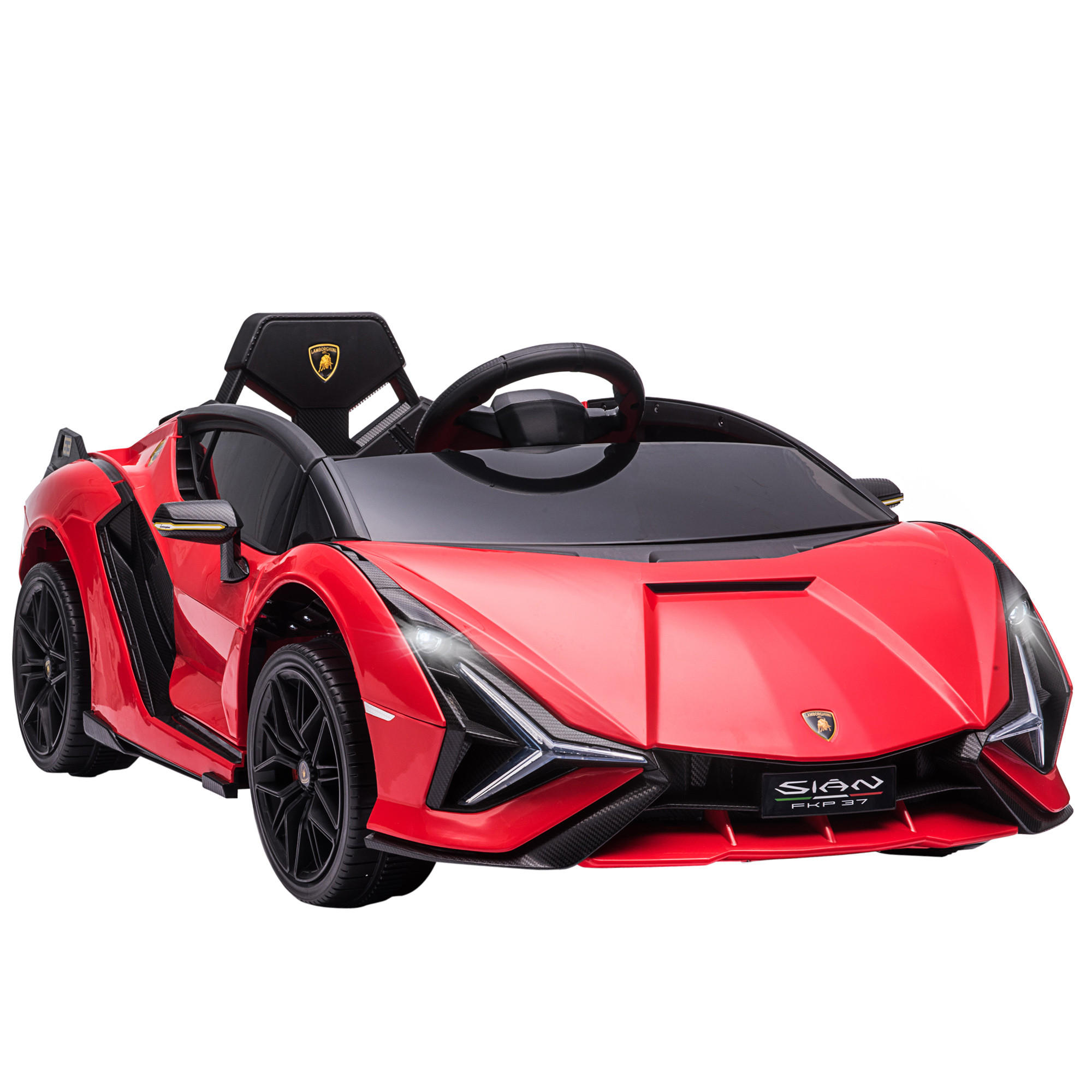 KINDER ELEKTROAUTO, Kunststoff+ Metall, Rot - Rot, Metall (108/62/40cm) - HOMCOM
