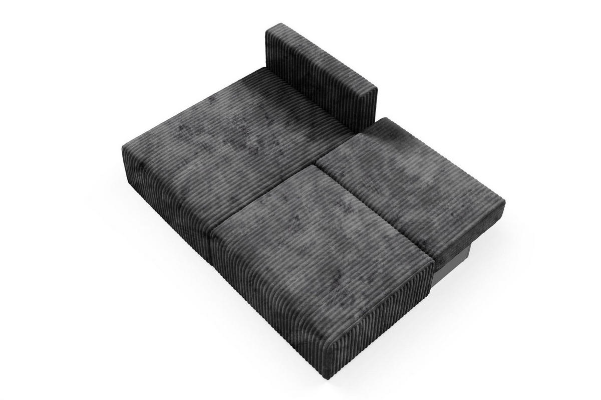 ECKSOFA Natalia Xs - Schwarz, Holzwerkstoff/Textil (149/210cm) - Fun Möbel