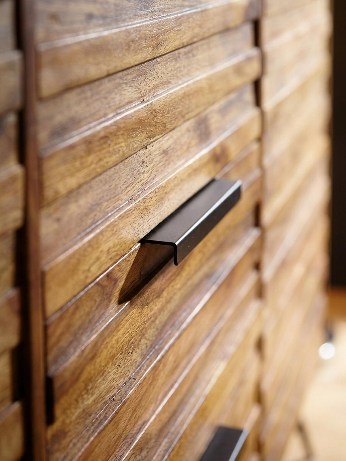 SIDEBOARD – FORMIO, Massivholz, 160x40x88 cm, Industrial-Stil - Schwarz/Braun, Holz/Metall (160/88/40cm) - KADIMA DESIGN