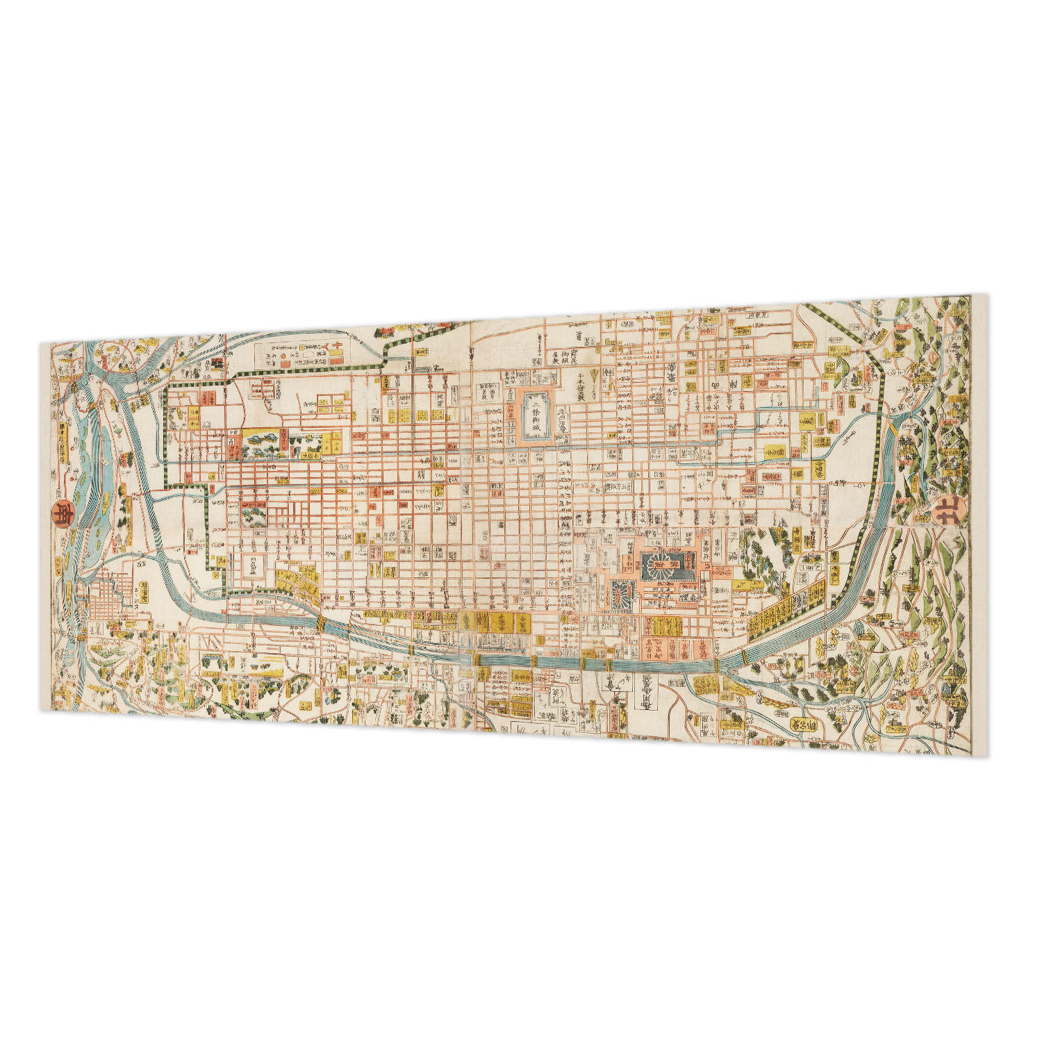 FOTOTAPETE 250x104 cm - Antike Karte - Beige, Textil (250/104cm) - Wallfluent