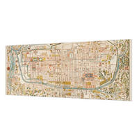 FOTOTAPETE 250x104 cm - Antike Karte - Beige, Textil (250/104cm) - Wallfluent