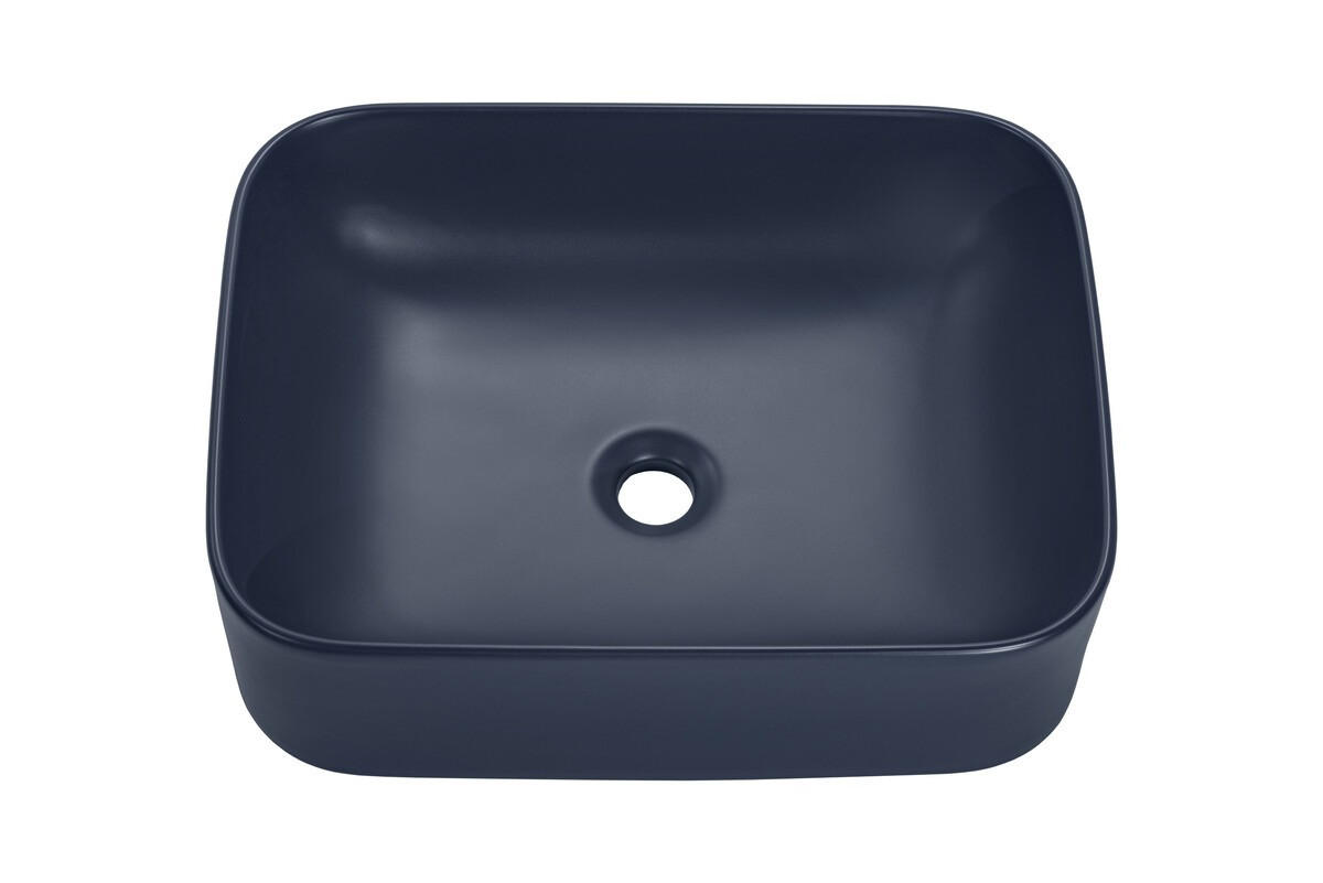 AUFSATZWASCHBECKEN 50.5 cm - KAMA BM296 - Marineblau/Matt - Blau, Keramik (50.5/15/38cm)