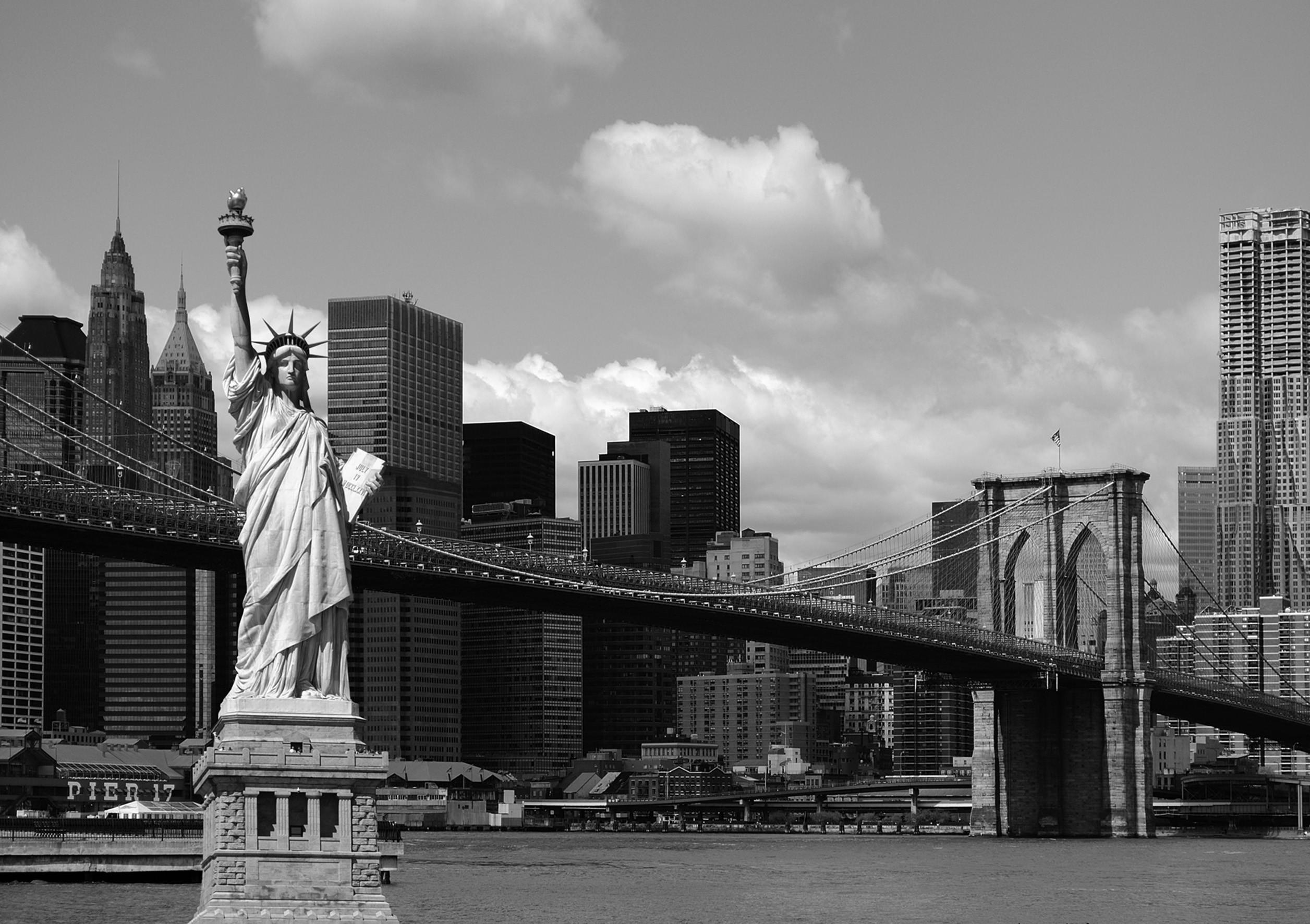 FOTOTAPETE New York 360 x 254 cm - Schwarz, Papier (360/254cm) - Sanders & Sanders