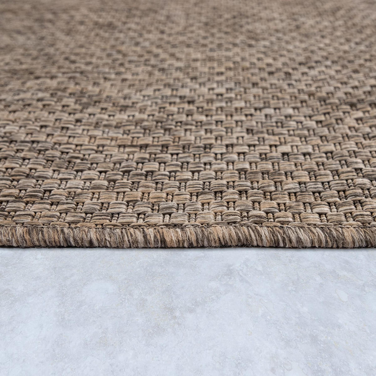 OUTDOORTEPPICH 80/80 cm Venedig 165 - Taupe, Kunststoff (80/80cm) - Paco Home