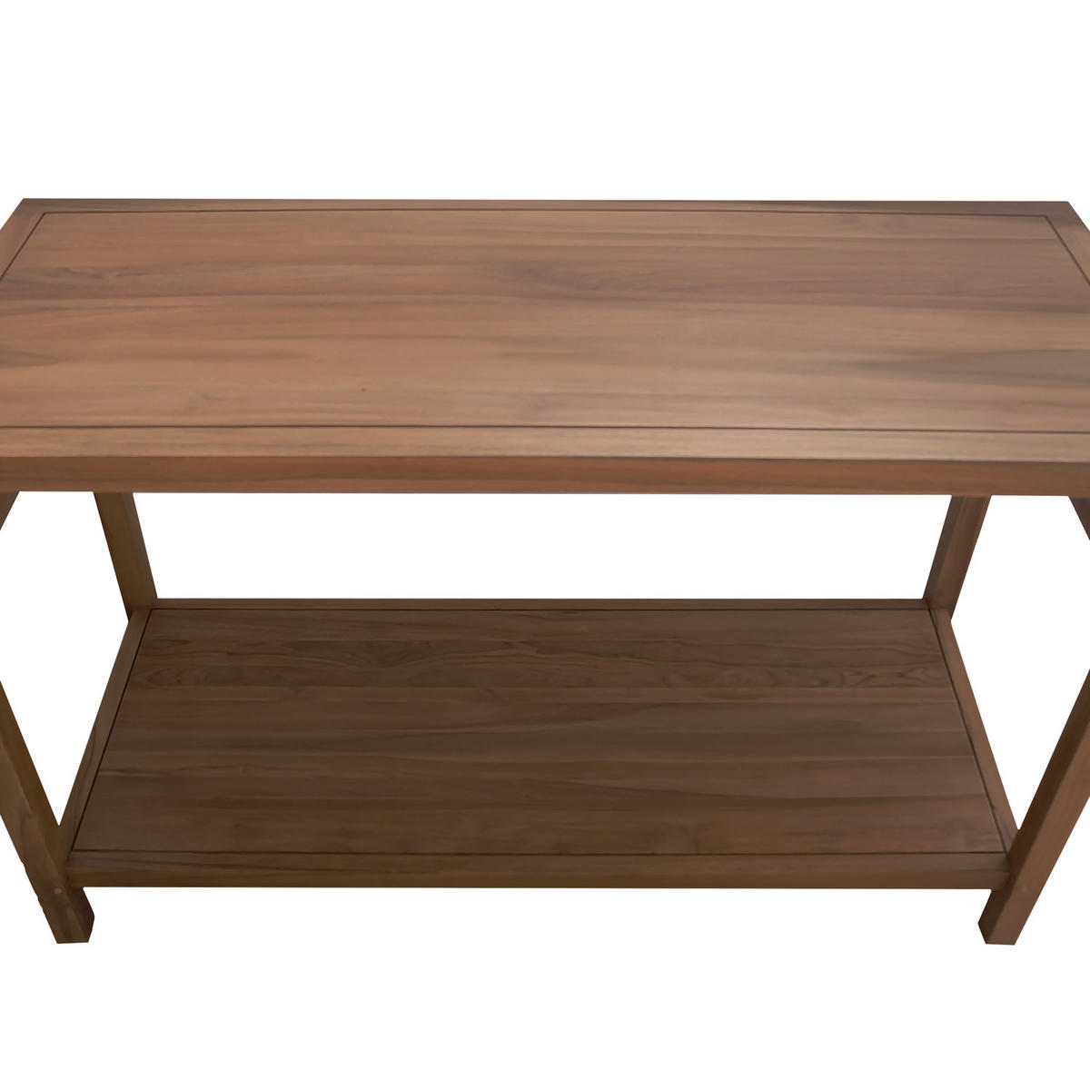 DOPPELWASCHTISCH aus Teakholz 120cm DEWI - Braun, Holz (50/75/120cm) - Happy Garden