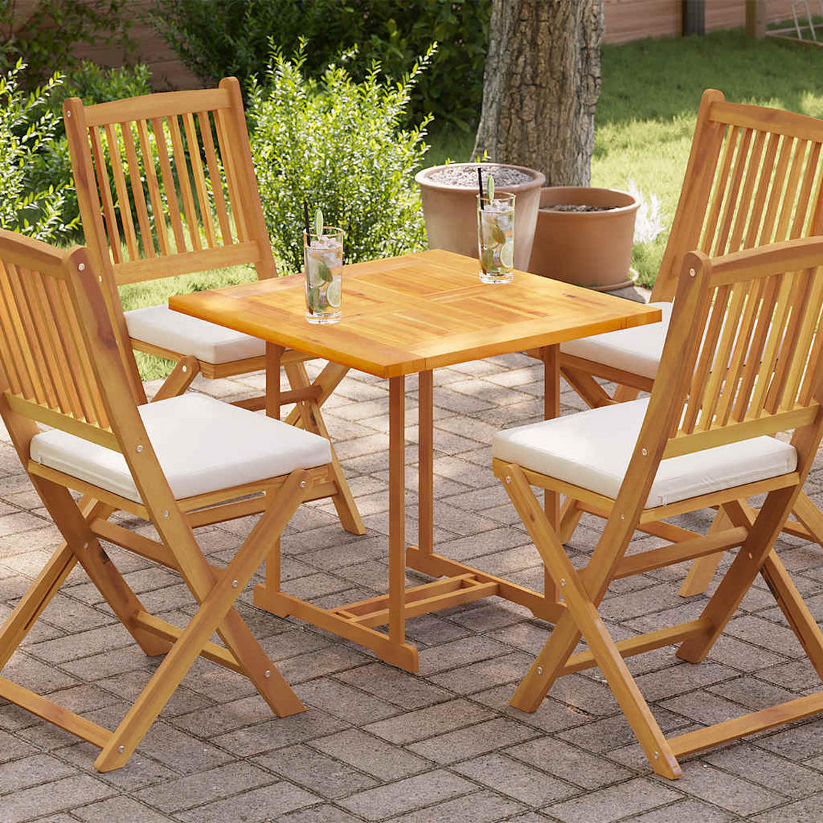 TISCHPLATTE Massivholz Teak 70/70/2,5 Cm - Braun, Holz (70/70/2.5cm) - vidaXL