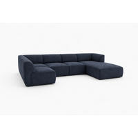 WOHNLANDSCHAFT MOVO - modulares Ecksofa dunkelblau – modernes Design und flexible Gestaltung, rechts - Dunkelgrün/Bordeaux, Kunststoff/Textil (156/78/345cm) - KS Home Concept