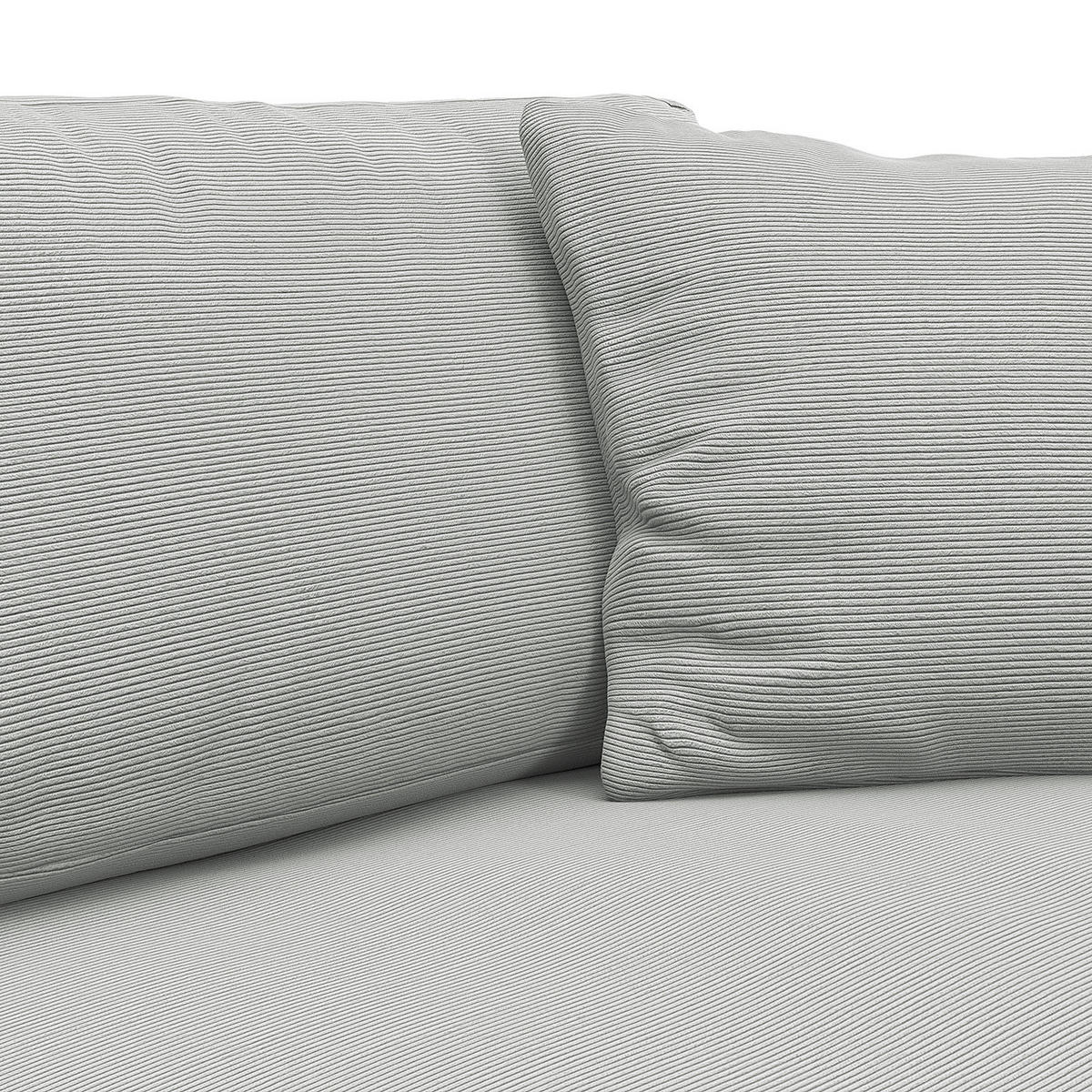 3-SITZER SOFA - Schwarz/Grau, Kunststoff/Textil (238/79/106cm) - home24