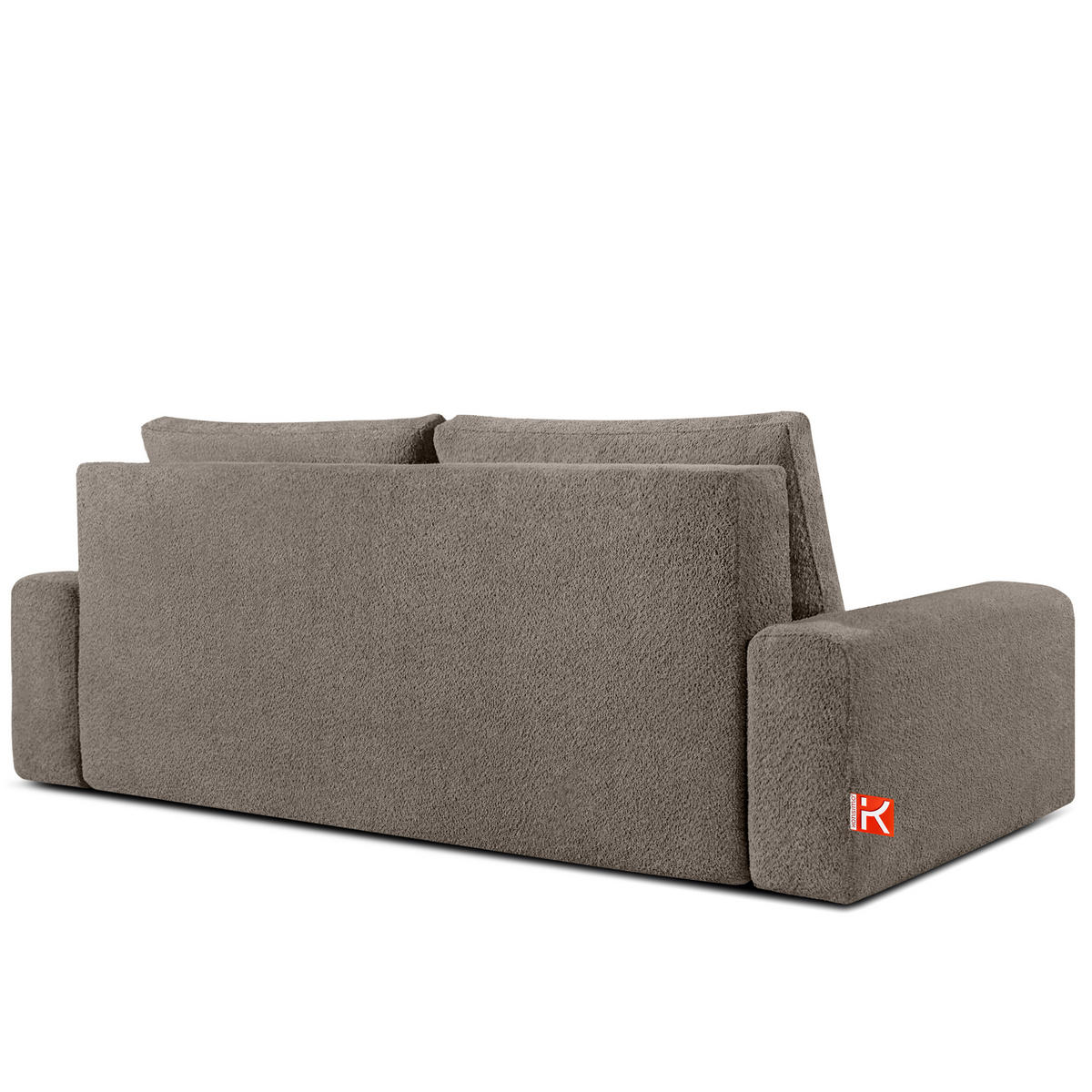 3-SITZER SCHLAFSOFA MOLLIS, Bouclé, Kühles Braun - Braun, Holz/Holzwerkstoff (250/93/108cm) - KONSIMO®