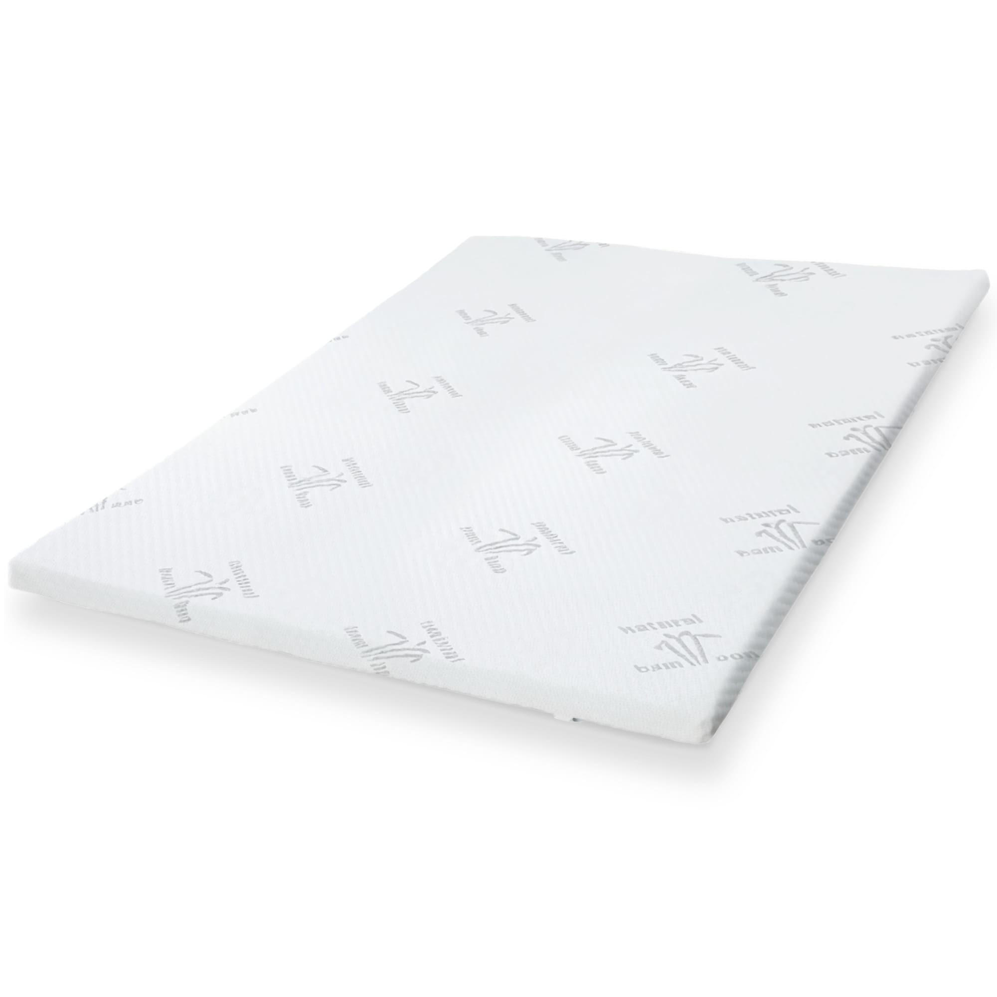 TOPPER 80x195 cm aus Naturlatex, Abnehmbar 5 cm | Atmungsaktiver und Hypoallergener Bambusstoff | Eckgummis zur Befestigung - Weiß, Textil (80/195cm) - The White Stone