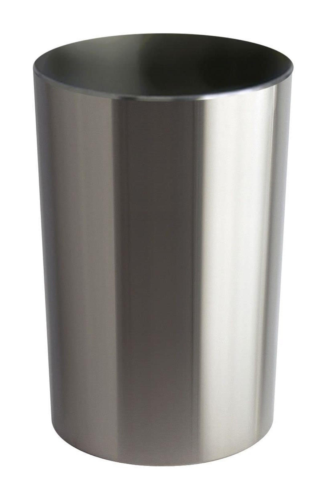 MÜLLEIMER Runder Mit Schwingdeckel 75 Liter 71 x 41 x 41 cm Edelstahl Silber - Silberfarben, Metall (41/71/41cm) - PROREGAL