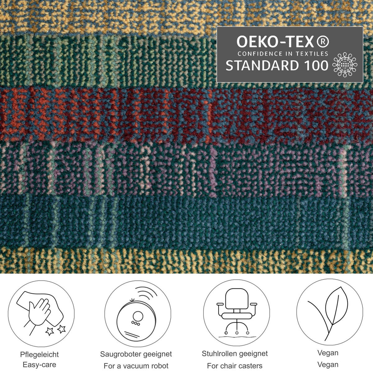 WEBTEPPICH Gabiro 001 240x340 cm - Multicolor, Textil (240/340cm) - THEKO