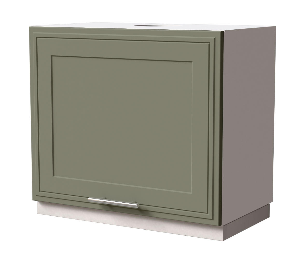 WRASENSCHRANK Salo W8/60 Weiß / Reed Green Matt 60 / 32,5 / 50cm - Weiß/Grün, Holz/Holzwerkstoff (60/50/32.5cm) - Feldmann-Wohnen