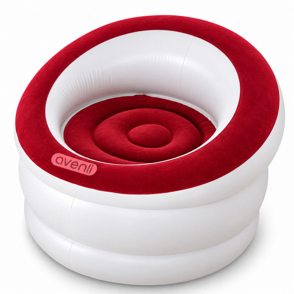 LUFTSESSEL aufblasbarer Sessel 85x82x60cm rot - Rot, Kunststoff (82/60/85cm) - Avenli