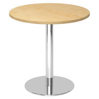 PAUSENTISCH klein STF 80/80/74,5 cm in Ahornfarben/Chrom - Chromfarben/Ahornfarben, Holzwerkstoff (80/80/74.5cm) - bümö