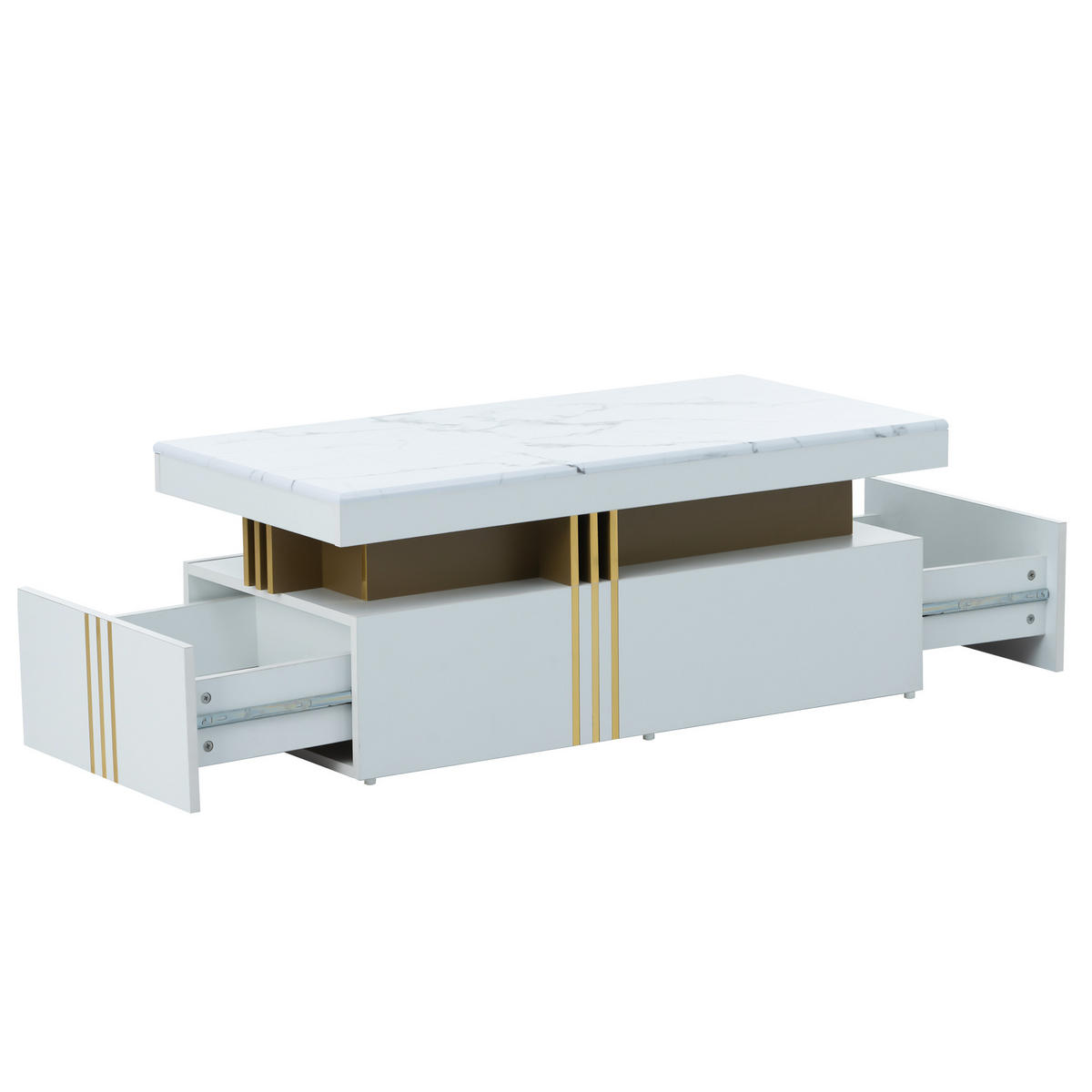 COUCHTISCH Weiß - Weiß, Holzwerkstoff (100/50/40cm)