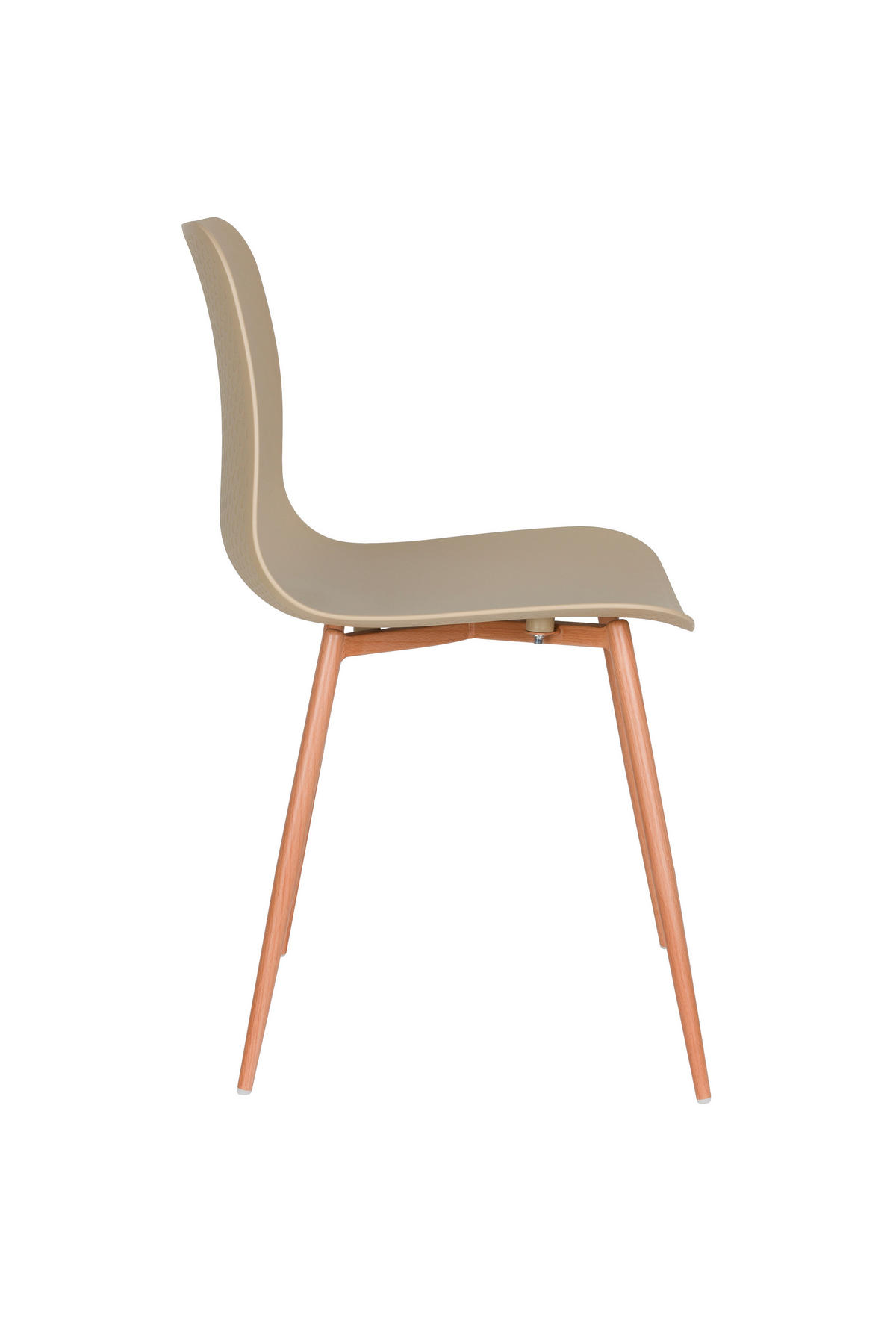 ESSZIMMERSTUHL Leon - Beige - 49/44/80 cm - 2er-Set - Beige, Metall (44/80/49cm) - Novel
