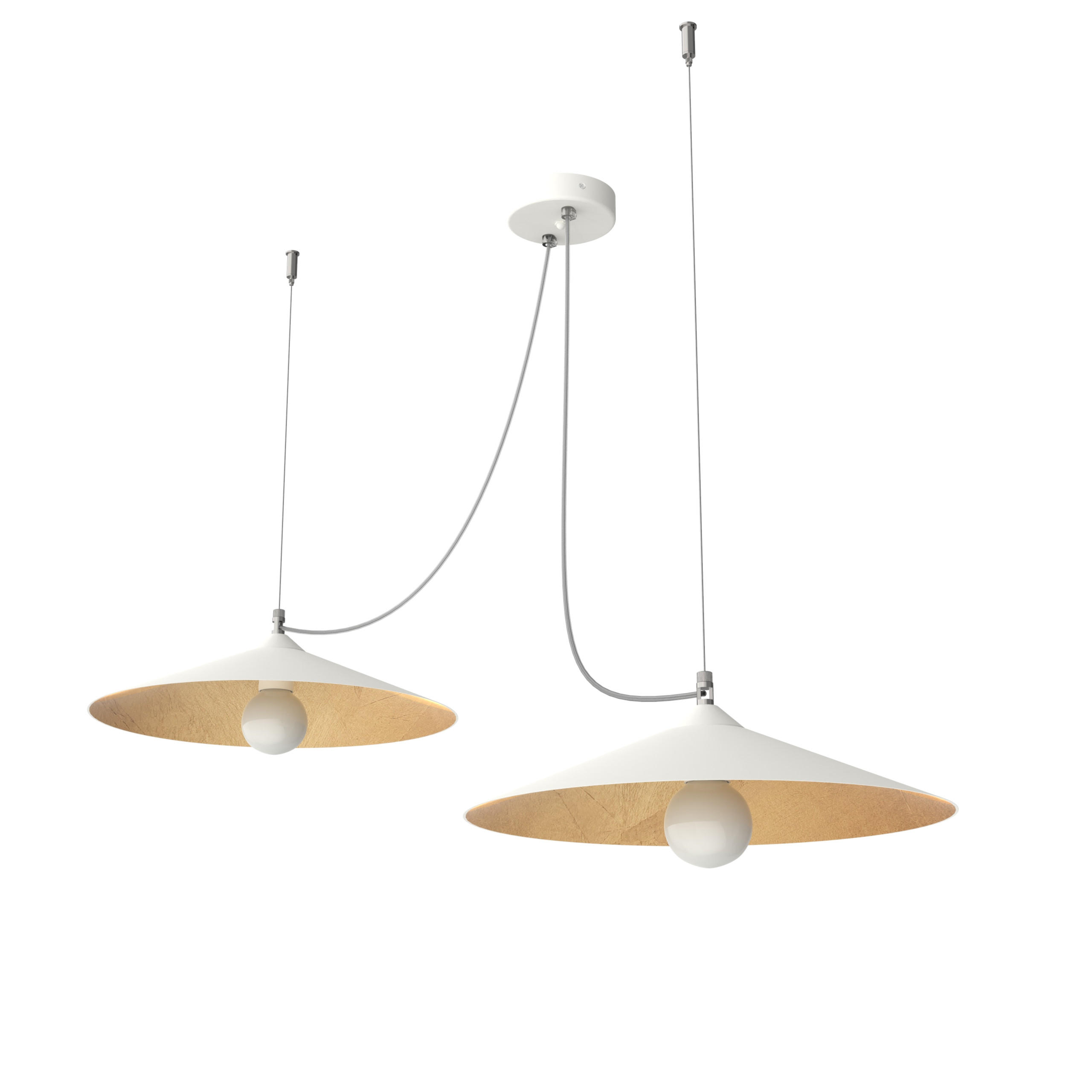 HÄNGELEUCHTE - Goldfarben, Metall (40/40/9cm) - Lumicom