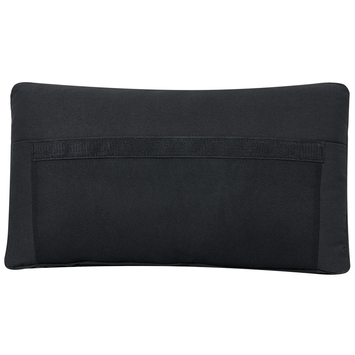 3-SITZER-SOFA Leinenoptik schwarz mit Ottomane Unstad - Schwarz, Textil (228/72/76cm) - Beliani